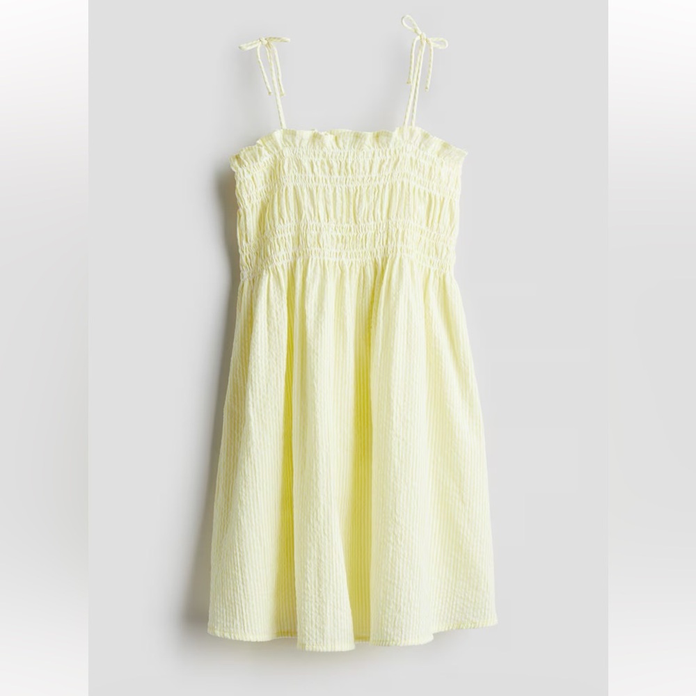 H&M Light Yellow Striped Dress